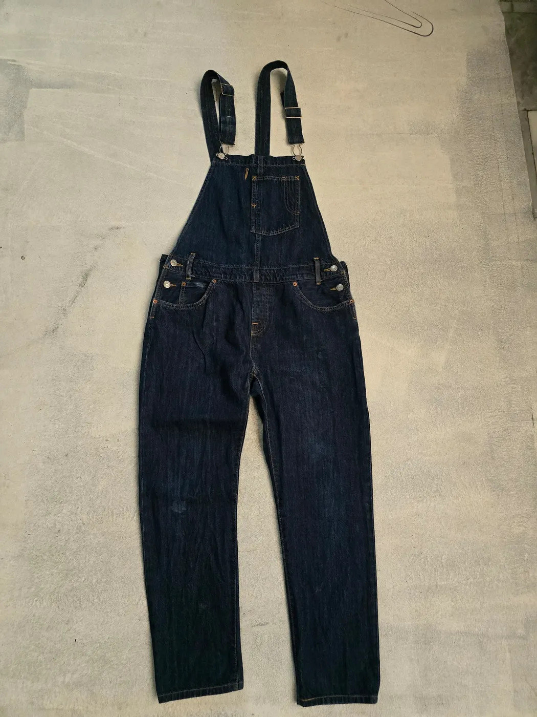 أوفرول جينز أزرق غامق | Dark Blue Denim Overalls
