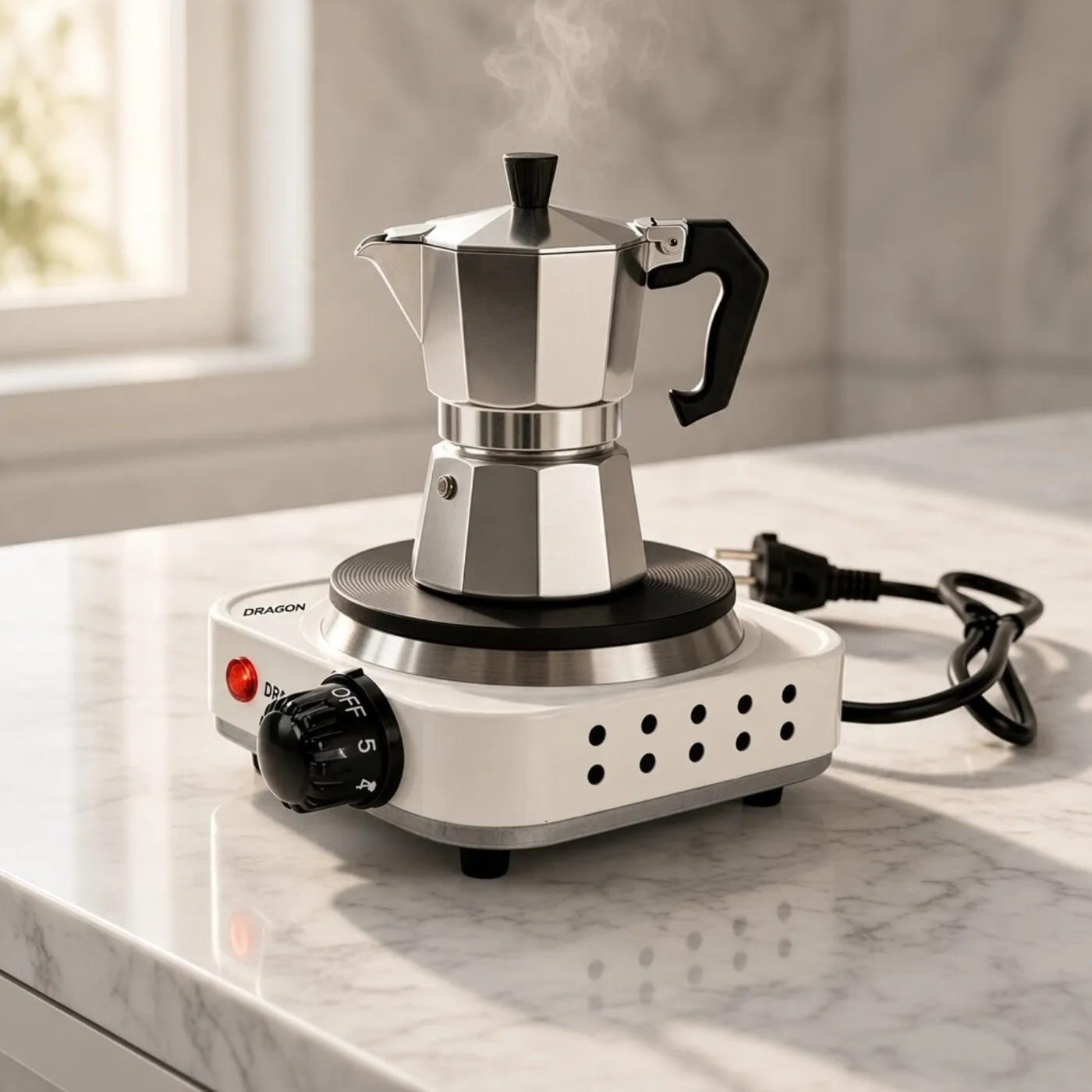 طباخ كهربائي مربع صغير 500 واط - دراغون (Dragon Electric Hot Plate) - صورة 2