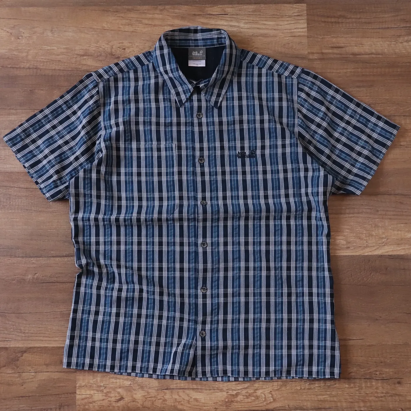 قميص جاك ولفسكين كاروهات أزرق | Jack Wolfskin Blue Plaid Shirt