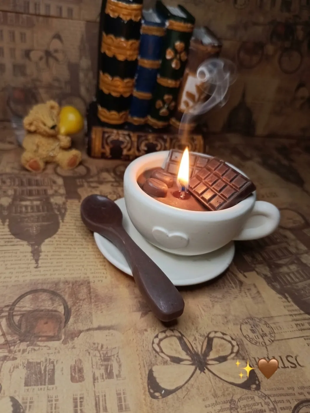 شمعة معطرة بشكل كوب قهوة ☕🤎