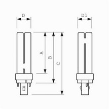 PL-C ALTO 13W/827 GX23-2 /2P 1CT