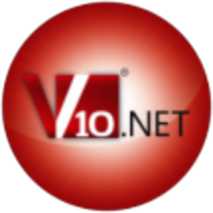 Logotipo da empresa V10. NET