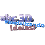Logotipo da empresa ABC3D MATERIALIZANDO IDEIAS
