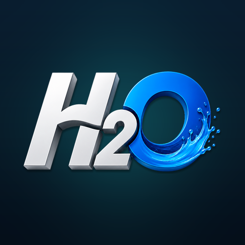 Logotipo da empresa H2O A SUA SAUDE EM BEM ESTAR