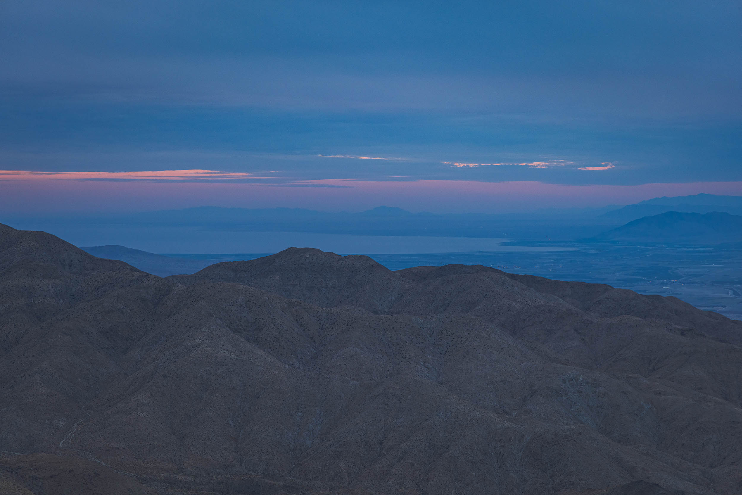 The Salton Sea at daybreak from Key's View