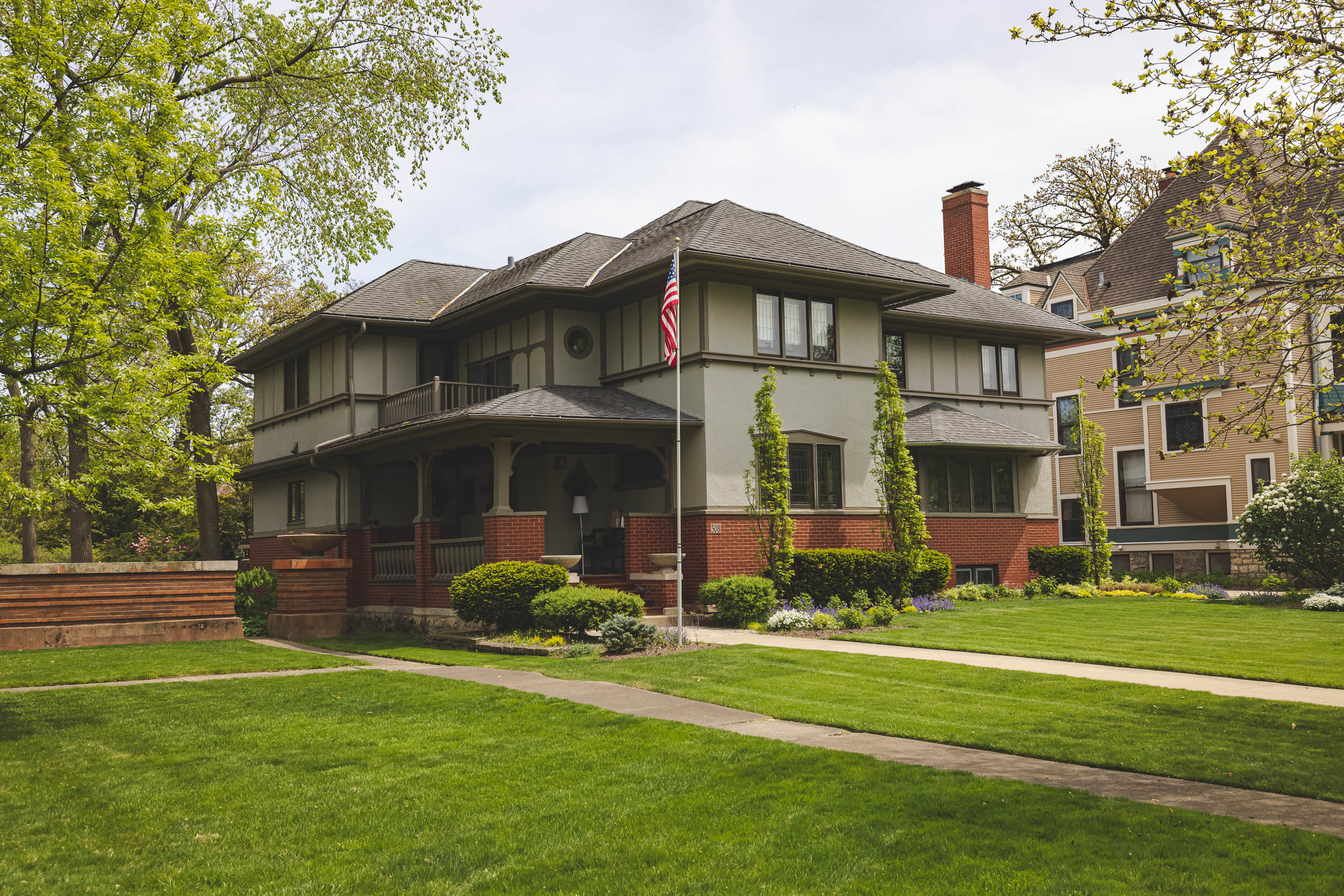 A home on the route of the architecture tour in Oak Park, IL