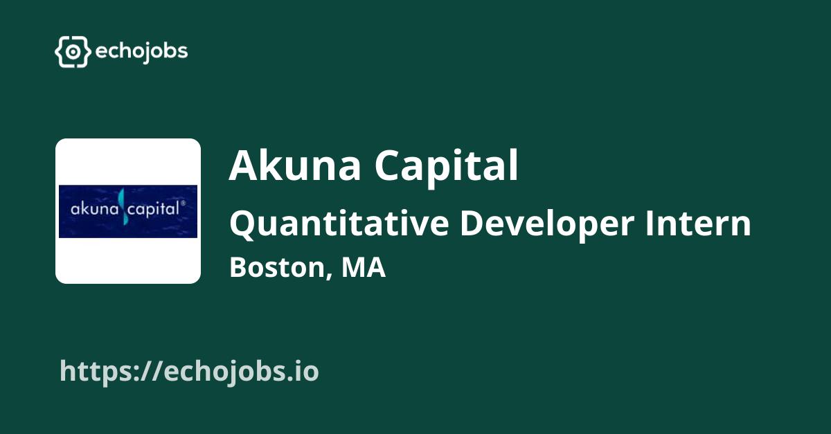 Quantitative Developer Intern, Summer 2024 at Akuna Capital