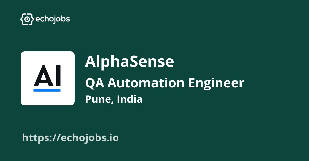 QA Automation Engineer at AlphaSense echojobs.io