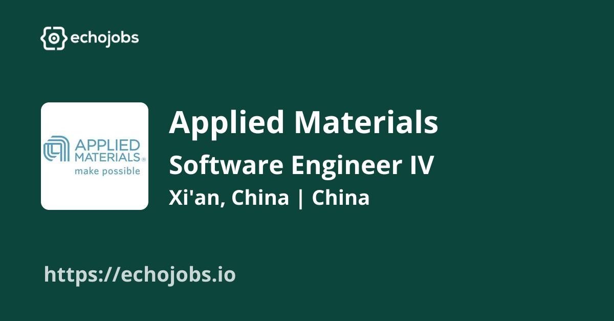 Software Engineer IV(E4) at Applied Materials echojobs.io