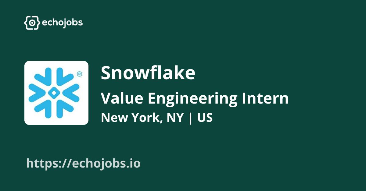 Value Engineering Intern Summer 2024 at Snowflake