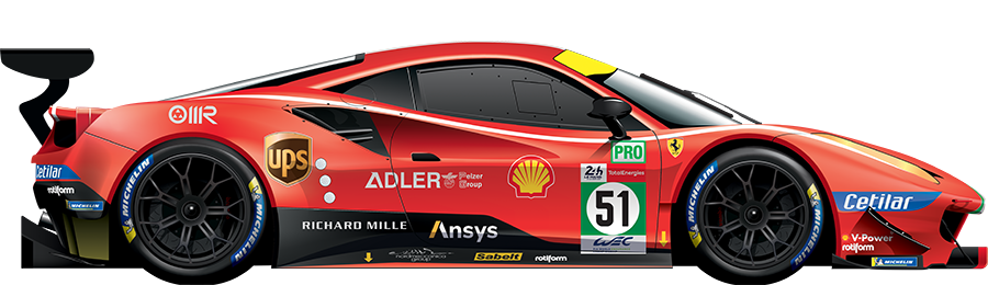 51 - Ferrari 488 GTE Evo - FIA World Endurance Championship