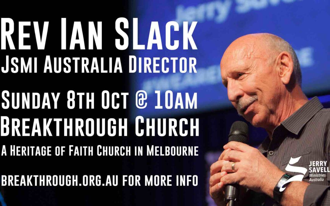 Ian Slack at Breakthrough Church This October