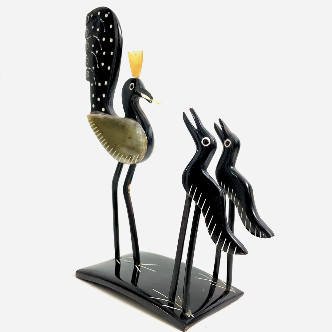 Peacock Horn Showpiece