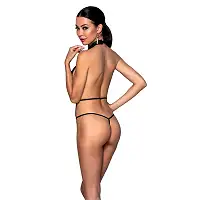 Боді-халтер з екошкіри Passion JANNIES BODY S/M black
