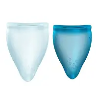 Набір менструальних чаш Fun Factory FUN CUP EXPLORE KIT, 2 шт, Multicolored Turquoise, об’єми 20 та 30 мл
