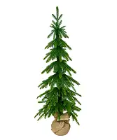 Ялинка штучна Forest Elf Green Mix в мішковині, вузька лита 120 см зелена