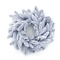 Вінок хвойний різдвяний Classic литий  d-40 см засніжений