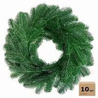 Вінки хвойні різдвяні Lux литі d-40 см зелені (упаковка 10 шт.)