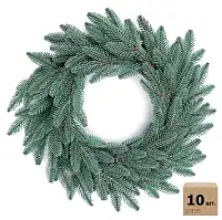Вінки хвойні різдвяні Classic литі  d-50см блакитні (упаковка 10 штук)