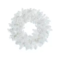 Вінок новорічний різдвяний Premium з литої хвої d-45 см білий