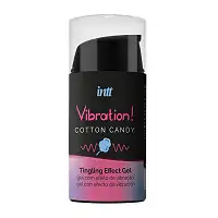 Рідкий вібратор Intt Vibration Cotton Candy (15 мл), густий гель, дуже смачний, діє до 30 хвилин