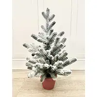 Ялинка Traditional лита в горщику 50 см засніжена