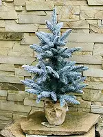 Ялинка Classic лита в мішковині 70 см засніжена