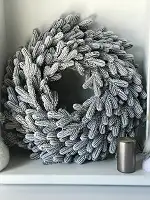 Вінок хвойний різдвяний Traditional литий d-60 см засніжений