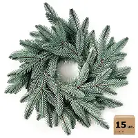 Вінки хвойні різдвяні Classic литі  d-40см блакитні (упаковка 15 штук)