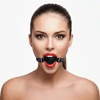 Кляп силіконовий з фалоімітатором Art of Sex - Phallus, екошкіра, чорний