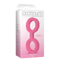Наручники з силікону Doc Johnson The Cuffs Small - Pink, добре тягнуться, для рук і для ніг