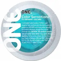Презерватив ONE Color Sensations - Catch the perfect ONE (Aqua) 1 шт