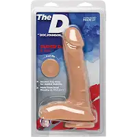 Фалоімітатор Doc Johnson The D - Super D - 9 Inch With Balls - ULTRASKYN, діаметр 5,1 см