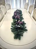 Гірлянда хвойна Premium лита 2,2 м блакитна