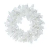 Вінок новорічний різдвяний Premium з литої хвої d-55 см білий