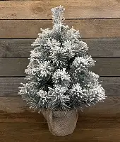 Ялинка Classicв мішковині 50 см засніжена