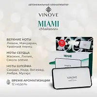 Дизайнерський ароматизатор для автомобіля VINOVE ORIGINAL MIAMI | МАЙЯМІ білий, аромат для машини