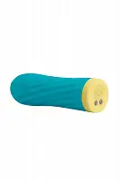 Віброкуля S Pleasures Bullets Twist & Shout Turquoise, бірюзова, ребриста поверхня, 10 режимів