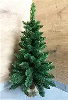 Настільна штучна ялинка Elegant 85см на пеньочку зелена