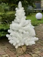 Ялинка лита Premium в мішковині 70 см біла