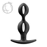 Анальні кульки Fun Factory B BALLS DUO Black, ефект вібрації, діаметр 3,2 та 3,6 см