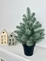 Ялинка лита Premium у горщику 50 см блакитна