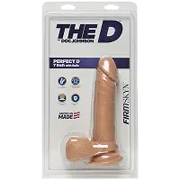 Фалоімітатор Doc Johnson The D - Perfect D - 7 Inch With Balls - FIRMSKYN, діаметр 4,5 см