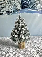 Ялинка Classic в мішковині 70 см засніжена