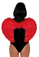 Крила дияволиці Leg Avenue devil wings Red, справжнє пір’я