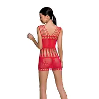 Бодістокінг мінісукня з метеликами Passion BS090 One Size red