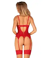 Корсет Obsessive Ingridia corset & thong XL/2XL