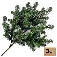 Гілка ялинки штучна Lux 60 см зелена (упаковка 3 штуки)