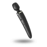 Вібромасажер Satisfyer Wand-er Woman (Black/Gold), водонепроникний, потужний, розмір XXL