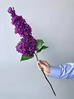 Штучний латексний бузок Real Touch, преміум якість, фіолетова гілка 72 см